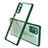 Carcasa Bumper Funda Silicona Transparente Espejo N02 para Samsung Galaxy Note 20 5G Verde Noche