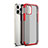 Carcasa Bumper Funda Silicona Transparente Espejo para Apple iPhone 12 Pro Max Rojo