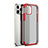 Carcasa Bumper Funda Silicona Transparente Espejo para Apple iPhone 12 Pro Rojo