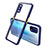 Carcasa Bumper Funda Silicona Transparente Espejo para Realme X7 5G Azul