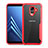 Carcasa Bumper Funda Silicona Transparente Espejo para Samsung Galaxy A6 (2018) Dual SIM Rojo