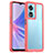 Carcasa Bumper Funda Silicona Transparente J01S para Oppo A78 5G Rojo