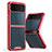 Carcasa Bumper Funda Silicona Transparente P01 para Samsung Galaxy Z Flip4 5G Rojo