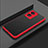 Carcasa Bumper Funda Silicona Transparente para Oppo A58x 5G Rojo