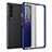 Carcasa Bumper Funda Silicona Transparente para Samsung Galaxy Z Fold3 5G Azul