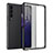 Carcasa Bumper Funda Silicona Transparente para Samsung Galaxy Z Fold3 5G Negro
