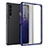 Carcasa Bumper Funda Silicona Transparente para Samsung Galaxy Z Fold4 5G Azul