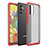 Carcasa Bumper Funda Silicona Transparente WL1 para Samsung Galaxy M32 5G Rojo