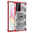 Carcasa Bumper Funda Silicona Transparente WL1 para Samsung Galaxy Note 20 Ultra 5G Rojo
