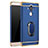 Carcasa Bumper Lujo Marco de Metal y Plastico con Anillo de dedo Soporte A03 para Huawei Mate 9 Azul