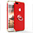 Carcasa Bumper Lujo Marco de Metal y Plastico con Anillo de dedo Soporte A04 para Apple iPhone 8 Plus Rojo