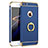 Carcasa Bumper Lujo Marco de Metal y Plastico con Anillo de dedo Soporte para Apple iPhone 6S Plus Azul