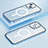 Carcasa Bumper Lujo Marco de Metal y Plastico Funda con Mag-Safe Magnetic Bling-Bling LF1 para Apple iPhone 13 Azul