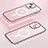 Carcasa Bumper Lujo Marco de Metal y Plastico Funda con Mag-Safe Magnetic Bling-Bling LF1 para Apple iPhone 13 Oro Rosa