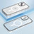Carcasa Bumper Lujo Marco de Metal y Plastico Funda con Mag-Safe Magnetic Bling-Bling LF1 para Apple iPhone 13 Plata