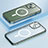 Carcasa Bumper Lujo Marco de Metal y Plastico Funda con Mag-Safe Magnetic Bling-Bling LF1 para Apple iPhone 13 Verde