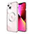 Carcasa Bumper Lujo Marco de Metal y Plastico Funda con Mag-Safe Magnetic LF3 para Apple iPhone 13 Oro Rosa