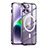 Carcasa Bumper Lujo Marco de Metal y Plastico Funda con Mag-Safe Magnetic LK1 para Apple iPhone 13 Morado