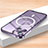 Carcasa Bumper Lujo Marco de Metal y Plastico Funda con Mag-Safe Magnetic LK2 para Apple iPhone 13 Morado