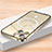 Carcasa Bumper Lujo Marco de Metal y Plastico Funda con Mag-Safe Magnetic LK2 para Apple iPhone 13 Oro