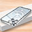 Carcasa Bumper Lujo Marco de Metal y Plastico Funda con Mag-Safe Magnetic LK2 para Apple iPhone 13 Plata