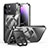 Carcasa Bumper Lujo Marco de Metal y Plastico Funda con Mag-Safe Magnetic LK4 para Apple iPhone 13 Pro Max Negro