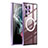 Carcasa Bumper Lujo Marco de Metal y Plastico Funda con Mag-Safe Magnetic P01 para Samsung Galaxy S21 Ultra 5G Morado