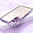 Carcasa Bumper Lujo Marco de Metal y Plastico Funda con Mag-Safe Magnetic para Samsung Galaxy S21 5G Morado