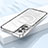 Carcasa Bumper Lujo Marco de Metal y Plastico Funda con Mag-Safe Magnetic para Samsung Galaxy S21 5G Plata
