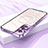 Carcasa Bumper Lujo Marco de Metal y Plastico Funda con Mag-Safe Magnetic para Samsung Galaxy S22 Plus 5G Morado