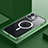 Carcasa Bumper Lujo Marco de Metal y Plastico Funda con Mag-Safe Magnetic QC3 para Apple iPhone 12 Mini Verde