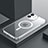 Carcasa Bumper Lujo Marco de Metal y Plastico Funda con Mag-Safe Magnetic QC3 para Apple iPhone 12 Plata