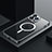 Carcasa Bumper Lujo Marco de Metal y Plastico Funda con Mag-Safe Magnetic QC3 para Apple iPhone 14 Pro Max Negro