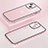Carcasa Bumper Lujo Marco de Metal y Plastico Funda LF3 para Apple iPhone 14 Oro Rosa