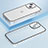 Carcasa Bumper Lujo Marco de Metal y Plastico Funda LF3 para Apple iPhone 14 Plata