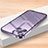Carcasa Bumper Lujo Marco de Metal y Plastico Funda LK2 para Apple iPhone 13 Morado