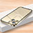 Carcasa Bumper Lujo Marco de Metal y Plastico Funda LK2 para Apple iPhone 13 Oro