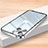 Carcasa Bumper Lujo Marco de Metal y Plastico Funda LK2 para Apple iPhone 13 Plata