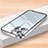 Carcasa Bumper Lujo Marco de Metal y Plastico Funda LK2 para Apple iPhone 14 Pro Max Plata