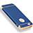 Carcasa Bumper Lujo Marco de Metal y Plastico Funda M01 para Apple iPhone 5 Azul