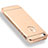 Carcasa Bumper Lujo Marco de Metal y Plastico Funda M01 para Apple iPhone 5S Oro