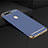 Carcasa Bumper Lujo Marco de Metal y Plastico Funda M01 para Oppo A7 Azul