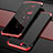 Carcasa Bumper Lujo Marco de Metal y Plastico Funda M01 para Oppo K1 Rojo y Negro