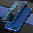 Carcasa Bumper Lujo Marco de Metal y Plastico Funda M01 para Oppo R17 Neo Azul