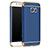 Carcasa Bumper Lujo Marco de Metal y Plastico Funda M01 para Samsung Galaxy S7 G930F G930FD Azul