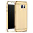 Carcasa Bumper Lujo Marco de Metal y Plastico Funda M01 para Samsung Galaxy S7 G930F G930FD Oro