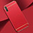Carcasa Bumper Lujo Marco de Metal y Plastico Funda M02 para Huawei Enjoy 10e Rojo