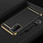 Carcasa Bumper Lujo Marco de Metal y Plastico Funda P01 para Oppo A54 5G Negro