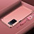 Carcasa Bumper Lujo Marco de Metal y Plastico Funda P01 para Oppo A55 5G Oro Rosa