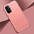 Carcasa Bumper Lujo Marco de Metal y Plastico Funda P02 para OnePlus Nord N200 5G Oro Rosa